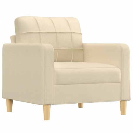 vidaXL Sillón de tela color crema 60 cm