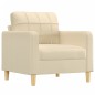 vidaXL Sillón de tela color crema 60 cm vidaXL Sillón de tela color crema 60 cm