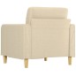 vidaXL Sillón de tela color crema 60 cm vidaXL Sillón de tela color crema 60 cm
