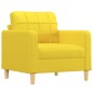 vidaXL Sillón de tela amarillo claro 60 cm vidaXL Sillón de tela amarillo claro 60 cm