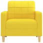 vidaXL Sillón de tela amarillo claro 60 cm vidaXL Sillón de tela amarillo claro 60 cm