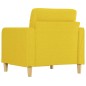 vidaXL Sillón de tela amarillo claro 60 cm vidaXL Sillón de tela amarillo claro 60 cm