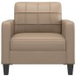 vidaXL Sillón cuero sintético color capuchino 60 cm vidaXL Sillón cuero sintético color capuchino 60 cm