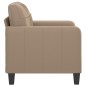 vidaXL Sillón cuero sintético color capuchino 60 cm vidaXL Sillón cuero sintético color capuchino 60 cm