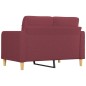 vidaXL Sofá de 2 plazas de tela rojo tinto 120 cm vidaXL Sofá de 2 plazas de tela rojo tinto 120 cm