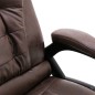 vidaXL Silla de oficina de masaje piel de ante sintética marrón oscuro vidaXL Silla de oficina de masaje piel de ante sintética marrón oscuro