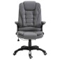 vidaXL Silla de oficina de cuero sintético gris antracita vidaXL Silla de oficina de cuero sintético gris antracita