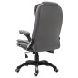 vidaXL Silla de oficina de cuero sintético gris antracita vidaXL Silla de oficina de cuero sintético gris antracita