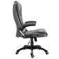 vidaXL Silla de oficina de cuero sintético gris antracita vidaXL Silla de oficina de cuero sintético gris antracita
