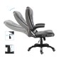 vidaXL Silla de oficina de cuero sintético gris antracita vidaXL Silla de oficina de cuero sintético gris antracita