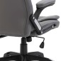 vidaXL Silla de oficina de cuero sintético gris antracita vidaXL Silla de oficina de cuero sintético gris antracita