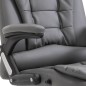 vidaXL Silla de oficina de cuero sintético gris antracita vidaXL Silla de oficina de cuero sintético gris antracita