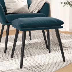 vidaXL Reposapiés de terciopelo azul 45x29,5x35 cm