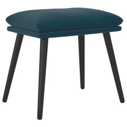 vidaXL Reposapiés de terciopelo azul 45x29,5x35 cm