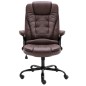 vidaXL Silla de oficina de piel de ante sintética marrón oscuro vidaXL Silla de oficina de piel de ante sintética marrón oscuro