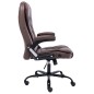 vidaXL Silla de oficina de piel de ante sintética marrón oscuro vidaXL Silla de oficina de piel de ante sintética marrón oscuro