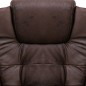 vidaXL Silla de oficina de piel de ante sintética marrón oscuro vidaXL Silla de oficina de piel de ante sintética marrón oscuro
