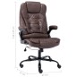 vidaXL Silla de oficina de piel de ante sintética marrón oscuro vidaXL Silla de oficina de piel de ante sintética marrón oscuro