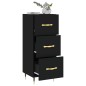 vidaXL Aparador de madera contrachapada negro 34,5x34x90 cm vidaXL Aparador de madera contrachapada negro 34,5x34x90 cm