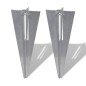 vidaXL Clavijas de postes de valla 2 unidades acero vidaXL Clavijas de postes de valla 2 unidades acero