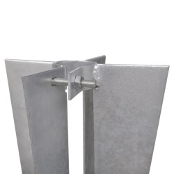 vidaXL Clavijas de postes de valla 2 unidades acero