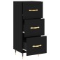 vidaXL Aparador de madera contrachapada negro 34,5x34x90 cm vidaXL Aparador de madera contrachapada negro 34,5x34x90 cm