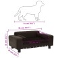 vidaXL Sofá para perros felpa y cuero sintético marrón 81x43x31 cm vidaXL Sofá para perros felpa y cuero sintético marrón 81x43x31 cm