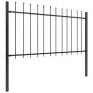 vidaXL Valla de jardín con puntas de lanza acero negro 6,8x1 m vidaXL Valla de jardín con puntas de lanza acero negro 6,8x1 m