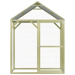 vidaXL Gallinero de madera de pino impregnada 1,5x1,5x2 m
