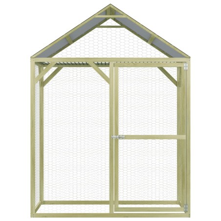 vidaXL Gallinero de madera de pino impregnada 1,5x1,5x2 m