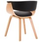 vidaXL Sillas de comedor 2 uds madera curvada y cuero sintético negro vidaXL Sillas de comedor 2 uds madera curvada y cuero sintético negro