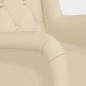 vidaXL Sillón con patas mecedoras madera maciza caucho y tela crema vidaXL Sillón con patas mecedoras madera maciza caucho y tela crema