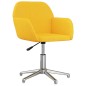 vidaXL Silla de oficina giratoria de tela amarillo claro vidaXL Silla de oficina giratoria de tela amarillo claro
