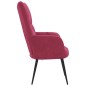 vidaXL Silla de relajación de terciopelo rojo vino tinto vidaXL Silla de relajación de terciopelo rojo vino tinto