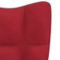 vidaXL Silla de relajación de terciopelo rojo vino tinto vidaXL Silla de relajación de terciopelo rojo vino tinto