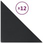 vidaXL Paneles de pared 12 uds cuero sintético negro 30x30 cm 0,54 m² vidaXL Paneles de pared 12 uds cuero sintético negro 30x30 cm 0,54 m²