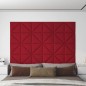 vidaXL Paneles de pared 12 uds terciopelo rojo tinto 30x30 cm 0,54 m² vidaXL Paneles de pared 12 uds terciopelo rojo tinto 30x30 cm 0,54 m²