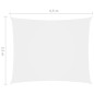 vidaXL Toldo de vela rectangular tela Oxford blanco 3,5x4,5 m vidaXL Toldo de vela rectangular tela Oxford blanco 3,5x4,5 m