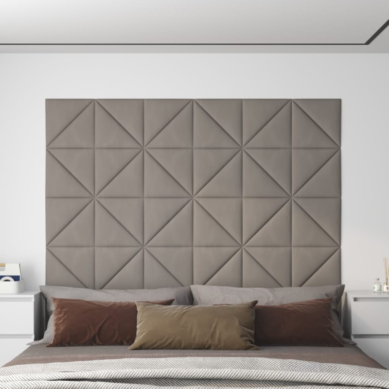 vidaXL Paneles de pared 12 uds terciopelo gris claro 30x30 cm 0,54 m² vidaXL Paneles de pared 12 uds terciopelo gris claro 30x30 cm 0,54 m²