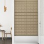 vidaXL Paneles pared 12 uds cuero sintético capuchino 60x15 cm 1,08 m² vidaXL Paneles pared 12 uds cuero sintético capuchino 60x15 cm 1,08 m²