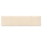 vidaXL Paneles de pared 12 uds terciopelo color crema 60x15 cm 1,08 m²