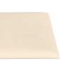 vidaXL Paneles de pared 12 uds terciopelo color crema 60x15 cm 1,08 m²