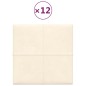 vidaXL Paneles de pared 12 uds terciopelo crema 30x30 cm 1,08 m² vidaXL Paneles de pared 12 uds terciopelo crema 30x30 cm 1,08 m²