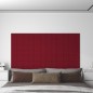 vidaXL Paneles de pared 12 uds terciopelo rojo tinto 60x15 cm 1,08 m² vidaXL Paneles de pared 12 uds terciopelo rojo tinto 60x15 cm 1,08 m²