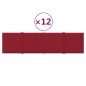 vidaXL Paneles de pared 12 uds terciopelo rojo tinto 60x15 cm 1,08 m² vidaXL Paneles de pared 12 uds terciopelo rojo tinto 60x15 cm 1,08 m²