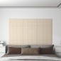 vidaXL Paneles de pared 12 uds terciopelo crema 60x30 cm 2,16 m² vidaXL Paneles de pared 12 uds terciopelo crema 60x30 cm 2,16 m²