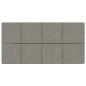 vidaXL Paneles de pared 12 uds terciopelo gris claro 60x30 cm 2,16 m² vidaXL Paneles de pared 12 uds terciopelo gris claro 60x30 cm 2,16 m²