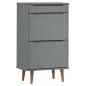 vidaXL Zapatero MOLDE madera maciza de pino gris 59,5x35x103 cm vidaXL Zapatero MOLDE madera maciza de pino gris 59,5x35x103 cm