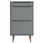 vidaXL Zapatero MOLDE madera maciza de pino gris 59,5x35x103 cm vidaXL Zapatero MOLDE madera maciza de pino gris 59,5x35x103 cm
