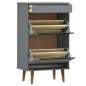 vidaXL Zapatero MOLDE madera maciza de pino gris 59,5x35x103 cm vidaXL Zapatero MOLDE madera maciza de pino gris 59,5x35x103 cm